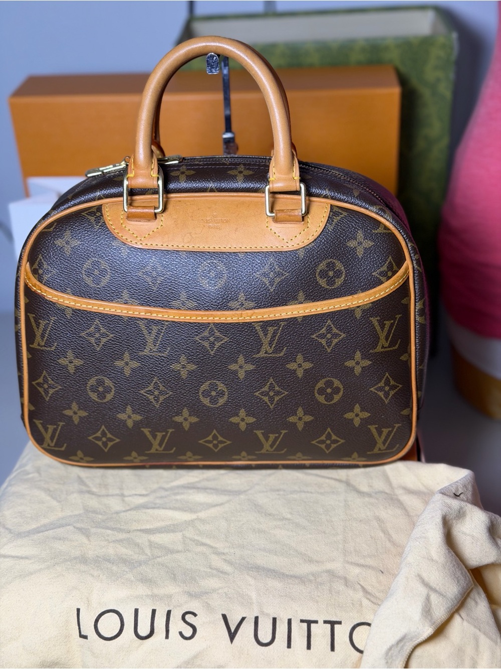 Louis Vuitton Trouville Monogram Canvas Satchel | COA + Dust Bag |